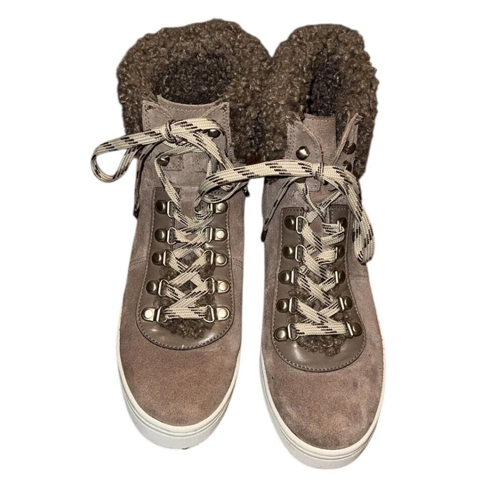 Sam Edelman Luther Faux Shearling High Top Sneaker - Picture 3 of 6